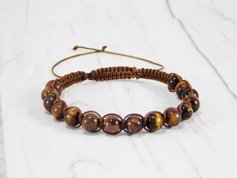 Tigers eye bracelet for dad Guy bracelet custom Unique male gifts amulet men Husband gift ideas Wrist mala bracelet homme stone meditation image 4