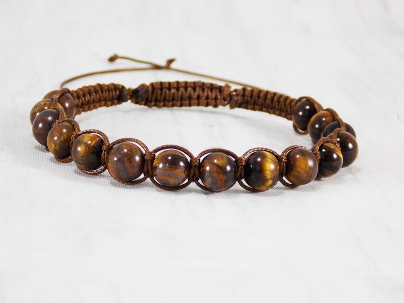 Tigers eye bracelet for dad Guy bracelet custom Unique male gifts amulet men Husband gift ideas Wrist mala bracelet homme stone meditation image 2
