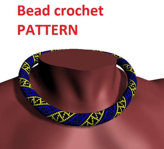 Bead collar pattern weaving patterns bead crochet pattern beading accessories seed beads necklace crochet bead  unique patterns pdf supplies