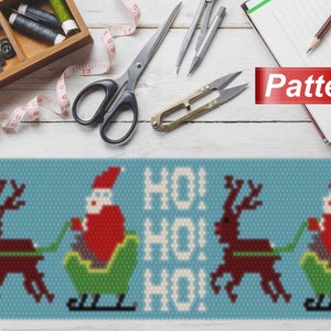 Even peyote patterns pdf Christmas digital tutorial beaded snowflake pattern winter pattern for bracelets word chart xmas deer patterns DIY image 9