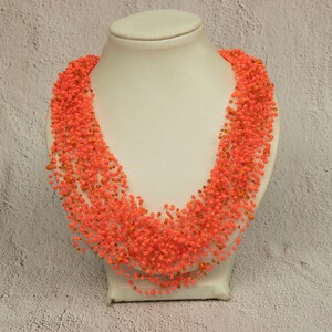 Orange jewelry wedding statement necklace terracotta jewelry orange necklace southwestern jewelry terracotta necklace orange bead necklace image 3