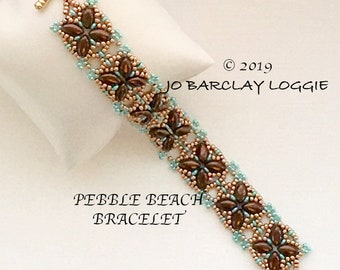IrisDuo Bracelet Tutorial - Beading Pattern - Pebble Beach