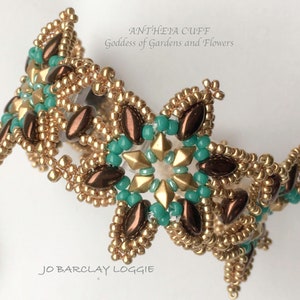 IrisDuo and Mini Diamonduo Cuff Bracelet Tutorial Beading | Etsy