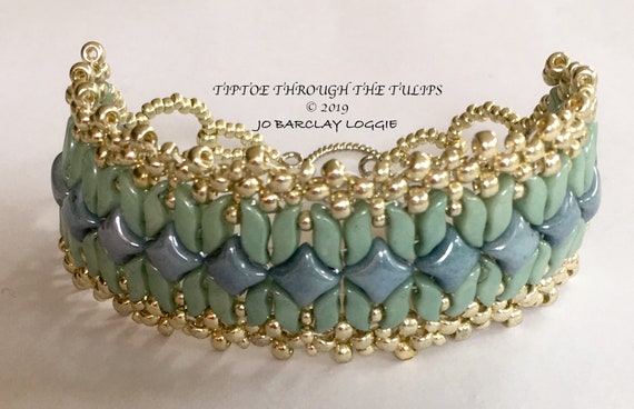 A Stormduo And Wibeduo Bracelet Cuff Tutorial Beading Etsy