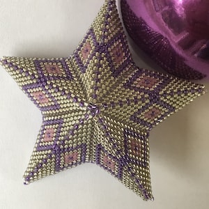 3D Star - Peyote Stitch Beading Tutorial - Christmas Decoration - Bead Pattern