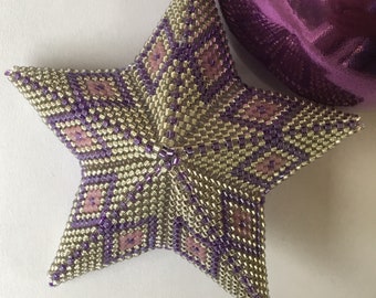 3D Star - Peyote Stitch Beading Tutorial - Christmas Decoration - Bead Pattern