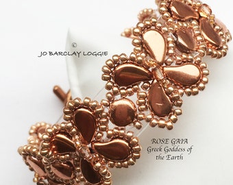 Paisley Duo Bracelet Tutorial - Beading Pattern - ROSE Gaia