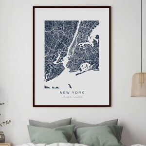 Mappa di New York City, Manhattan, Central Park, poster da parete con mappa turistica di New York City, stampata su carta fine art ecologica