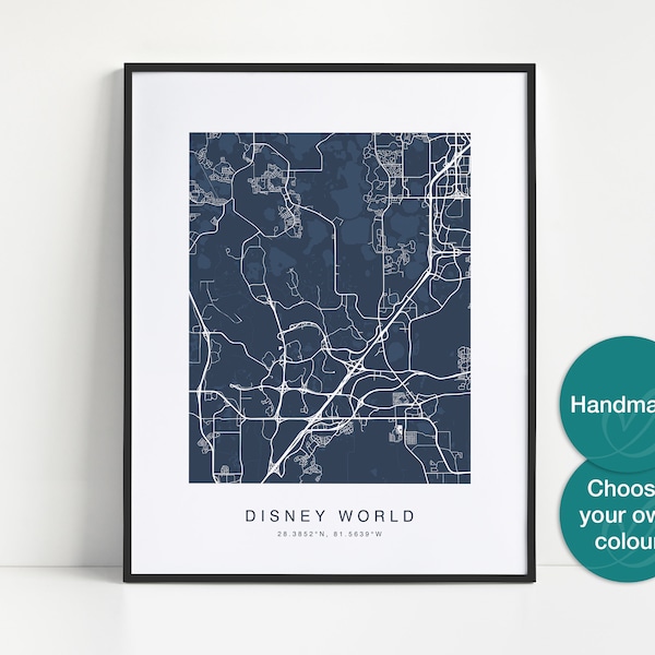 Magic Kingdom Orlando Map - Etsy