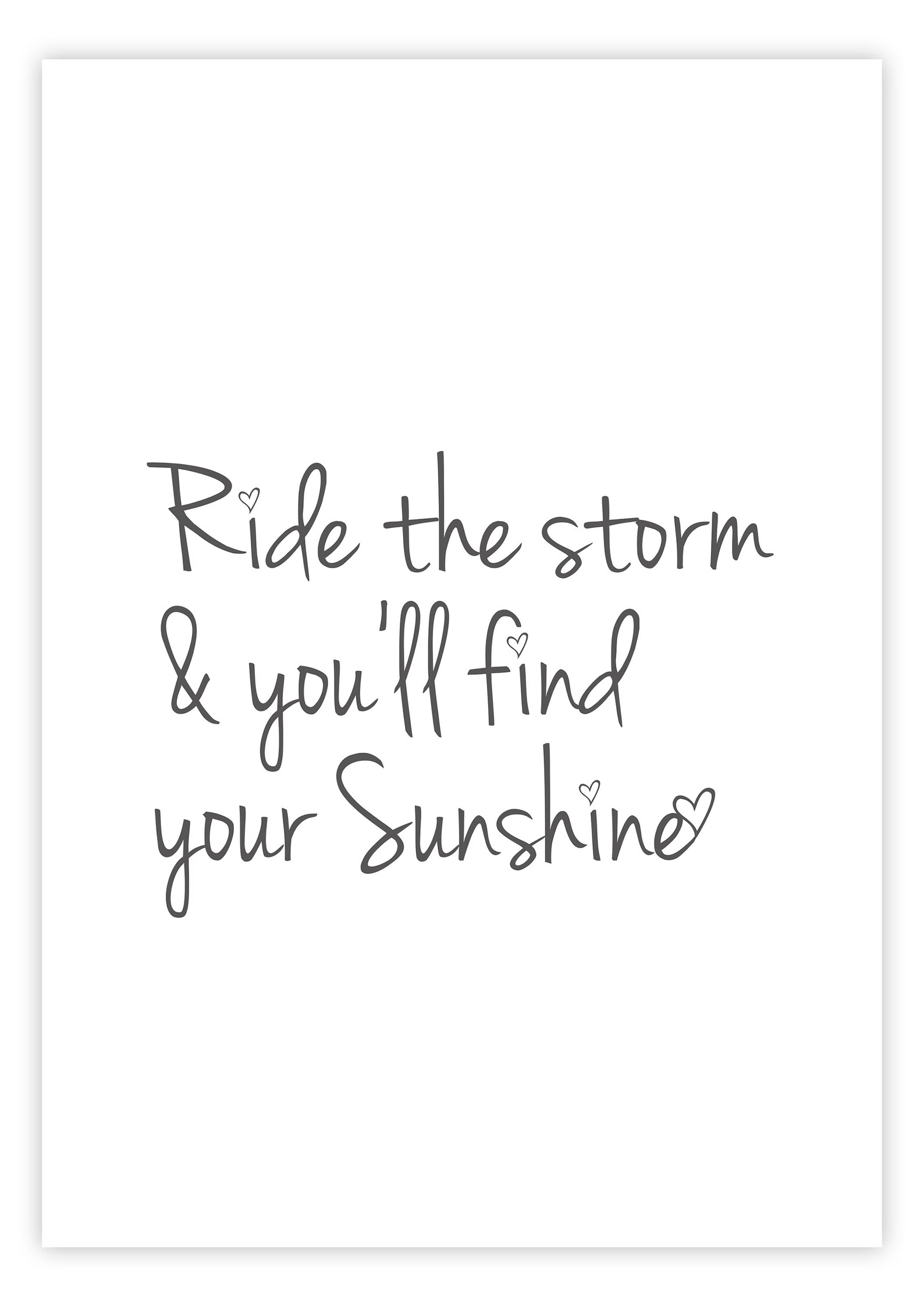 Ride the Storm & You'll Find Your Sunshine Inspirational Etsy