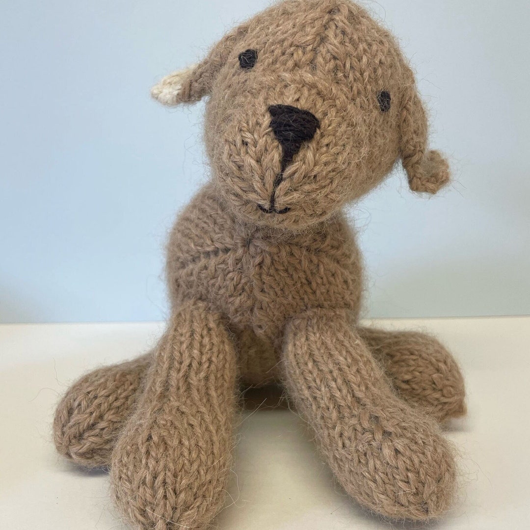 Hand Knitted Puppy Dog - Etsy
