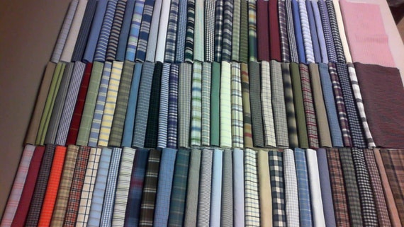Menswear Plaids- 10 Inch Layer Cake,5", 4", or 3" Squares qty 40pcs
