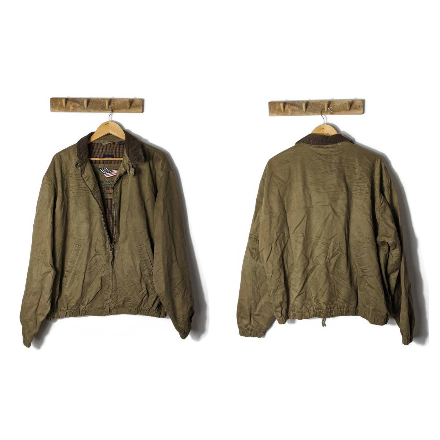 Image of Vintage Gant Khaki Green Jacket/Large