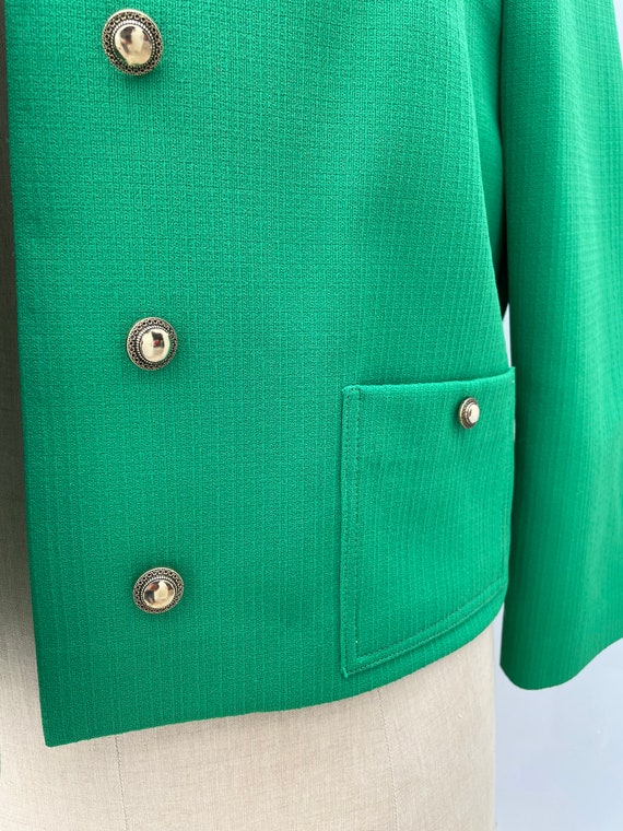 Vintage 70s Apple Green Boxy Jacket - image 9