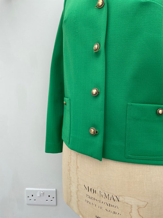 Vintage 70s Apple Green Boxy Jacket - image 7