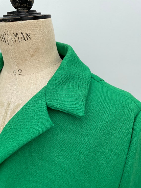 Vintage 70s Apple Green Boxy Jacket - image 5