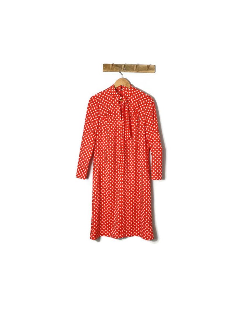 red polka dot dress long sleeve