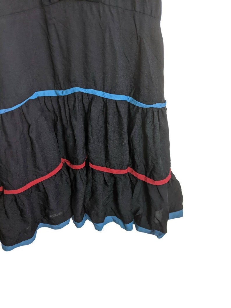 Vintage 70s Gypsy Ruffle Dress small