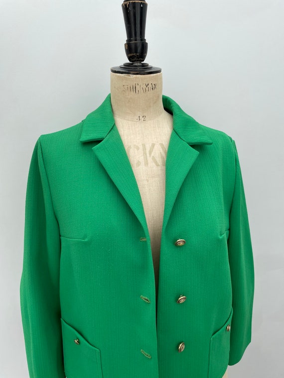 Vintage 70s Apple Green Boxy Jacket - image 6
