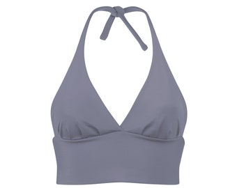 Recycling bikini top "Fjordella", gray