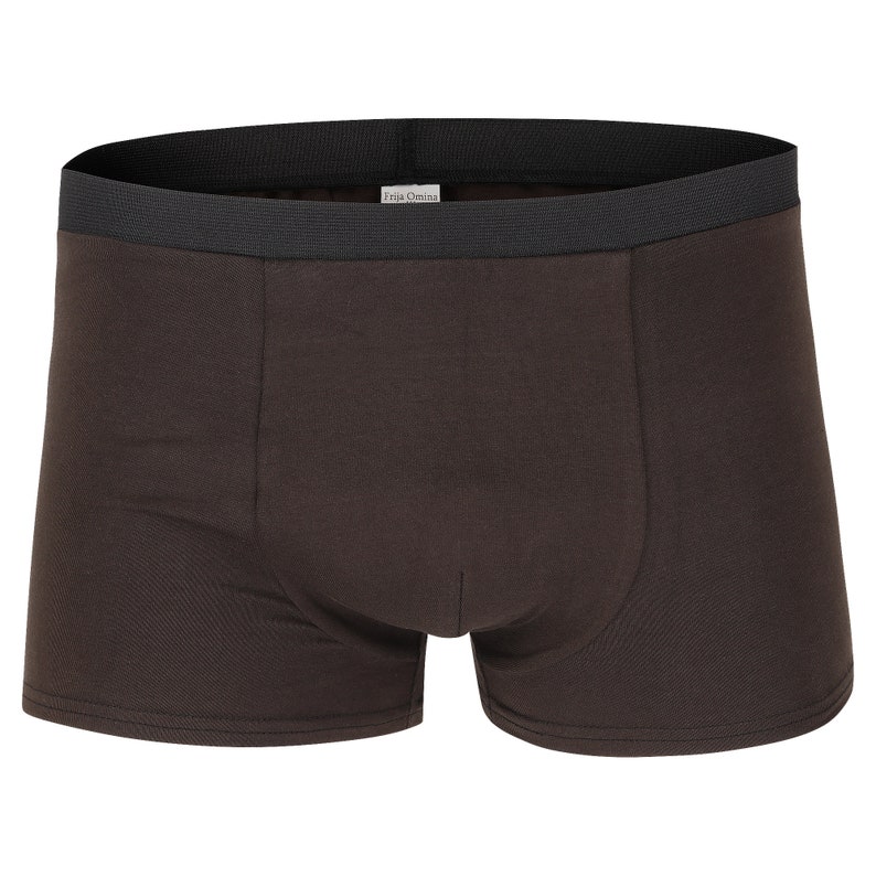 Organic mens trunk boxer shorts brown image 1