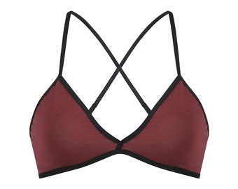 Organic Bra aubergine