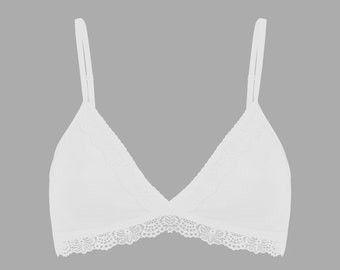 Organic Bra Spitze white with lace