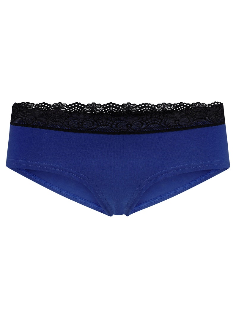 Organic hipster panties Spitze dark blue image 1