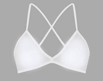 Soutien-gorge bio, blanc