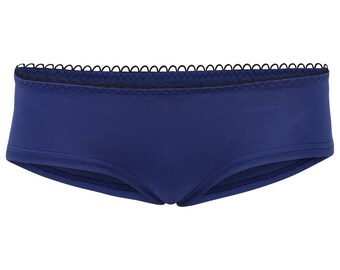 Organic hipster panties dark blue