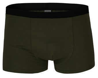 Organic men’s trunk boxer shorts forest (green)