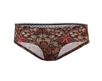 Organic hipster panties floral pattern