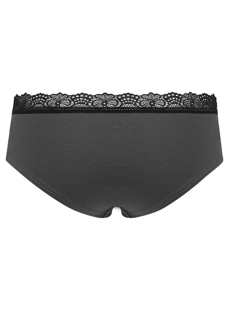 Organic hipster panties Spitze anthracite image 2