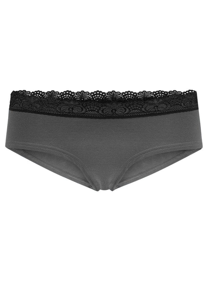 Organic hipster panties Spitze anthracite image 1