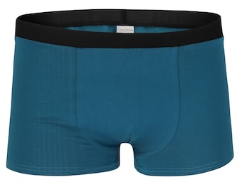Organic men’s trunk boxer shorts teal (blue)