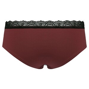 Organic hipster panties Spitze aubergine red image 2