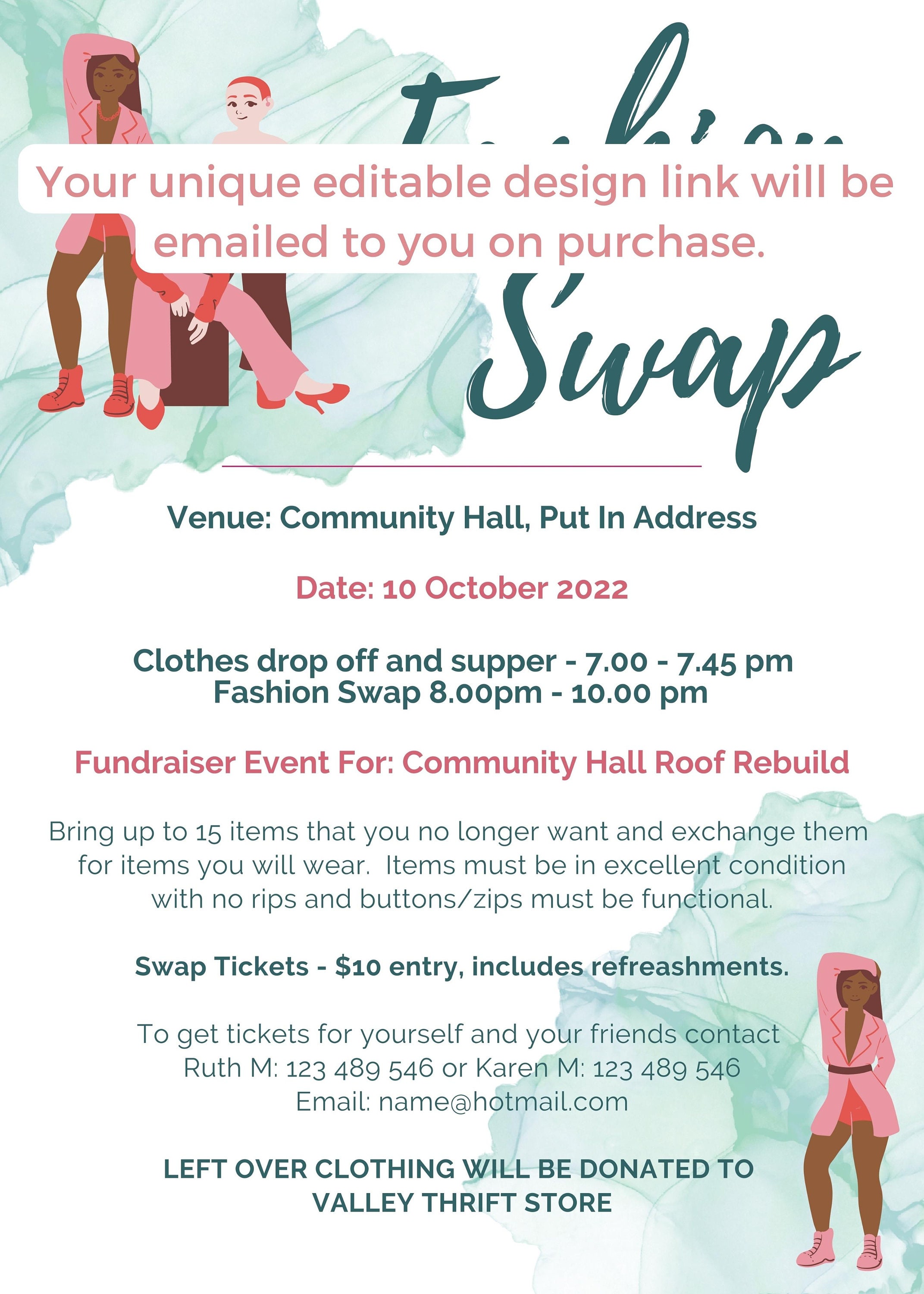 Clothing Swap - Community A5 Flyer/Poster Template