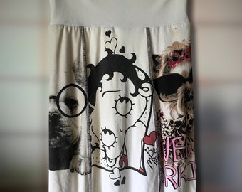 Upcycled Skirt With A Story - Betty / Puppies / Mixed Theme Made from Recycled T-Shirts