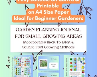 Editable Square Foot Garden Planner Including Back to Eden Gardening Method.  Great For All Gardeners, Beginners and Those on a Tight Budget