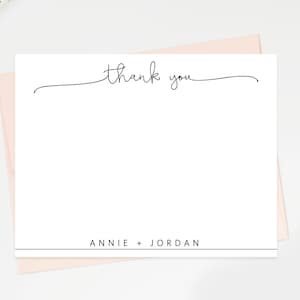 Wedding Thank You Cards, Personalized Stationery, Notecards for Women, Bridal Stationery, Calligraphy Cards, Stationery Personalized Card