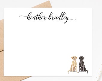 Personalized 2 Dog Stationary, A Note From Custom Notecard Stationary, Teacher Stationery, Simple Stationery Cards, Dog Lovers Gift Set