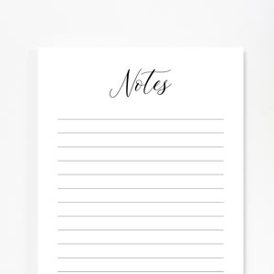 Stylish Notepad for Notes, To Do List Notepad Gift for Writers, Minimal and Elegant Notepad, Customized Notepad Stationery Under 25 image 1