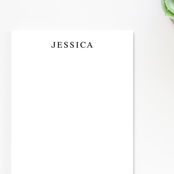 Personalized Notepad, Modern Simple Text Notepad, Notepad Gift, Personalized Notepads with Name, Elegant Notepad, Personalized Note