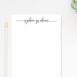 Script Notepad Personalized, Simple and Elegant Notepad, Personalized Notepad Gift for Writers, Customized Notepad Stationery Under 25