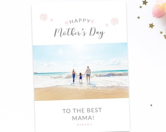 2018 Mother's Day Card Template, Holiday Card Photo, Mother's Day Card, Holiday Card Template for Photographers, Family Mothers Day Card
