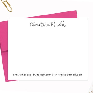 Personalized Business Notecards, Personalized Stationery Flat Card Set, Flat Notecards, Personalized Card Set Flat Note Cards and Envelopes