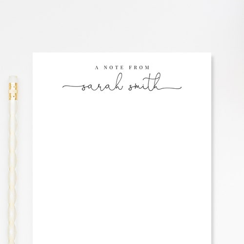 Script Personalized Notepad Personalized Notepad Gift for - Etsy