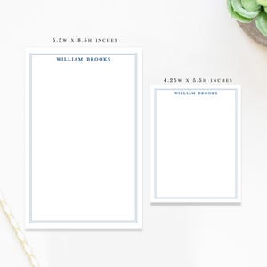 Personalized Bordered Notepad for Notes and To Do Lists, Custom Notepad Stationary