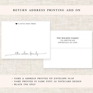 Personalized A Note From Script Stationery Cards Set, Flat Notecards ...