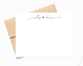 Personalized Stationery for Wedding Thank You Cards, Bridal Shower Note Cards, Personalized Wedding Stationary for Couple, Wedding Gift
